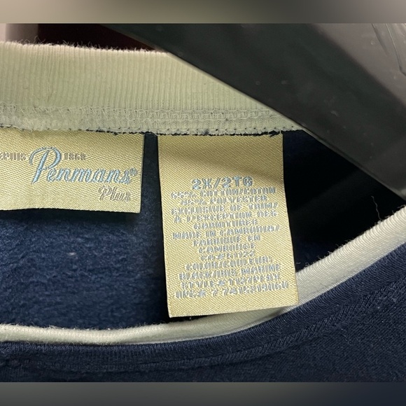 2 for $20 Womens Navy blue Oversized Christmas pullover sweater extra large XL - Picture 3 of 3